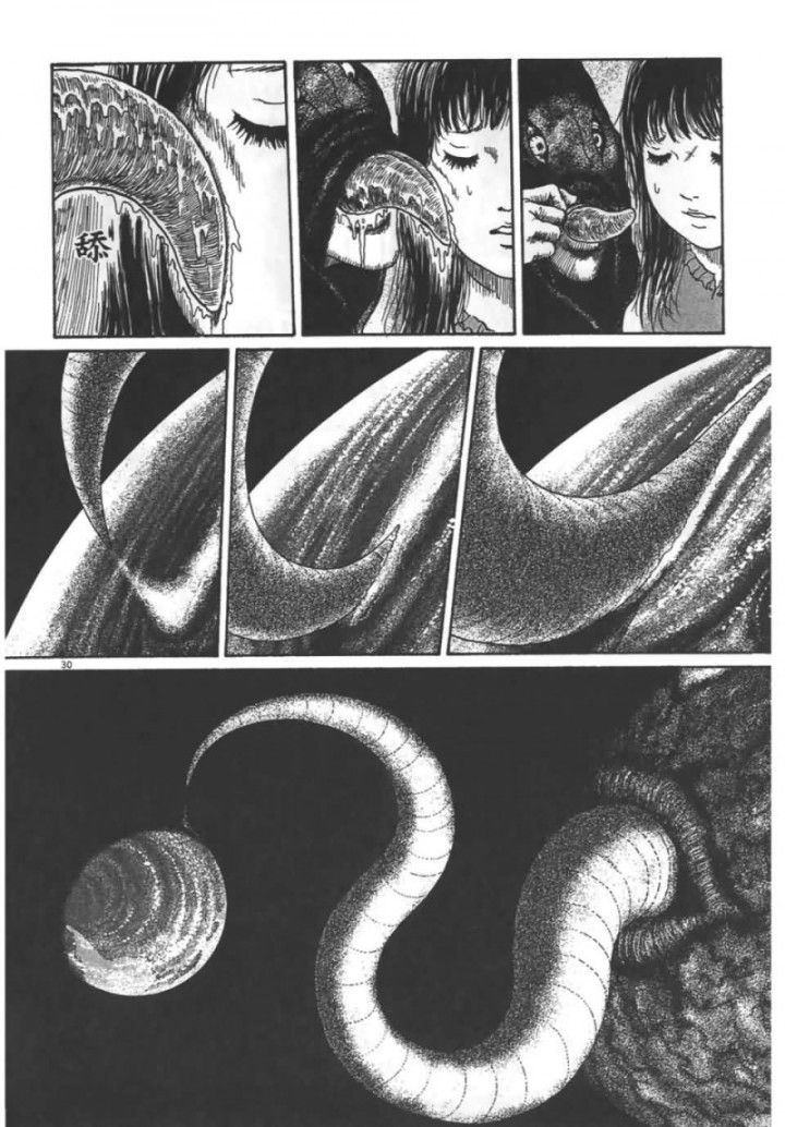 伊藤润二系列地狱星之《舌之影》-黑白漫话
